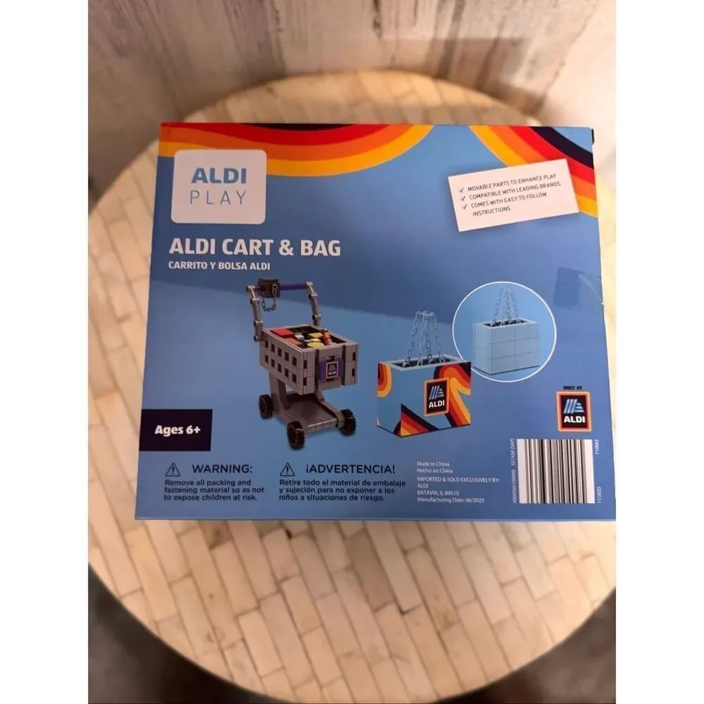 ALDI Play Cart & Bag Building Set 360 Pieces Kids Toy Ages 6+ NIB